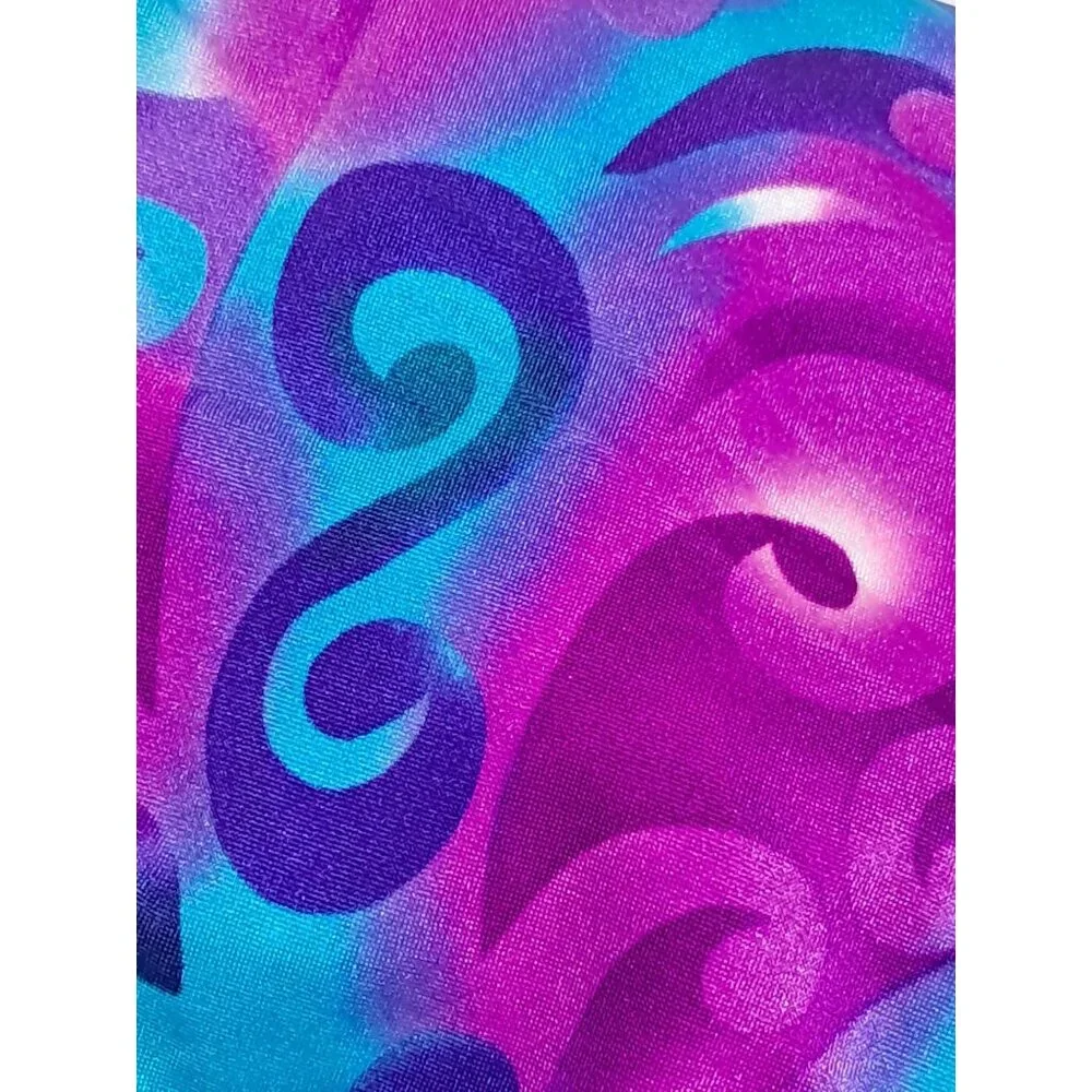 Special Delivery One Piece Swimsuit Women 9/10 Purple Blue‎ Abstract Maternity
